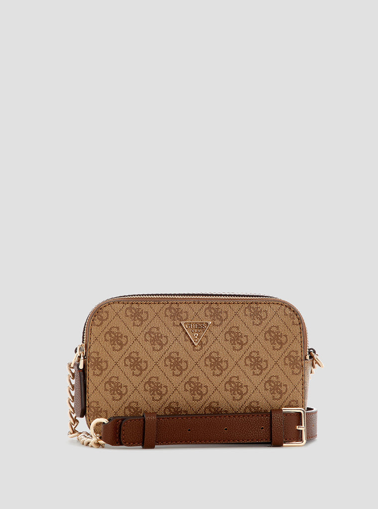 Brown Logo Noelle Camera Crossbody Bag | GUESS