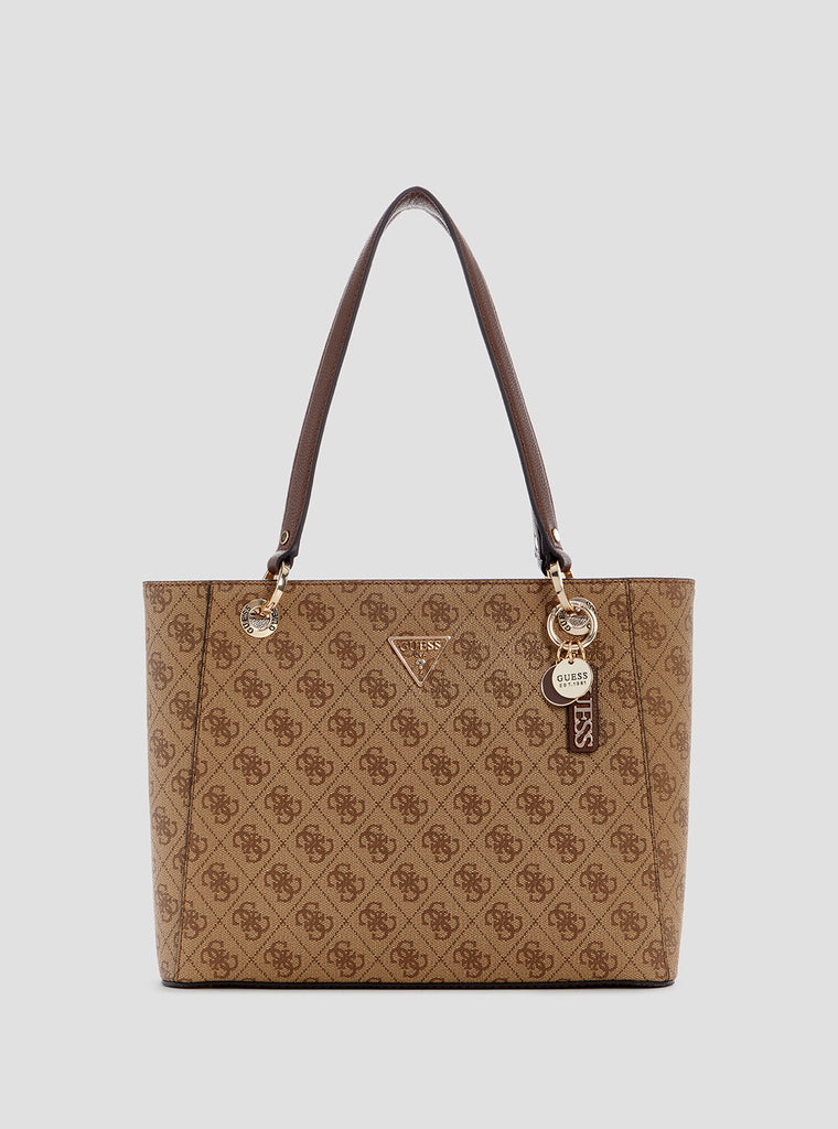 Brown Logo Noelle Small Tote Bag | GUESS