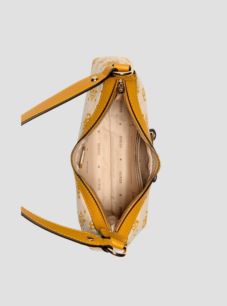 Yellow Neda Top Zip Shoulder Bag GUESS