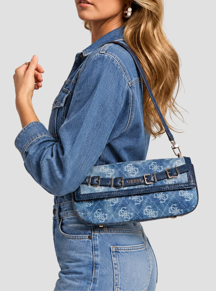 Blue Logo Dovie Flap Shoulder Bag | GUESS