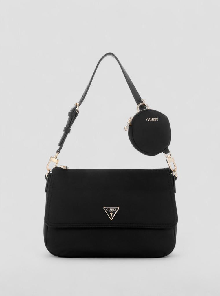 Eco Black Gemma Shoulder Bag GUESS