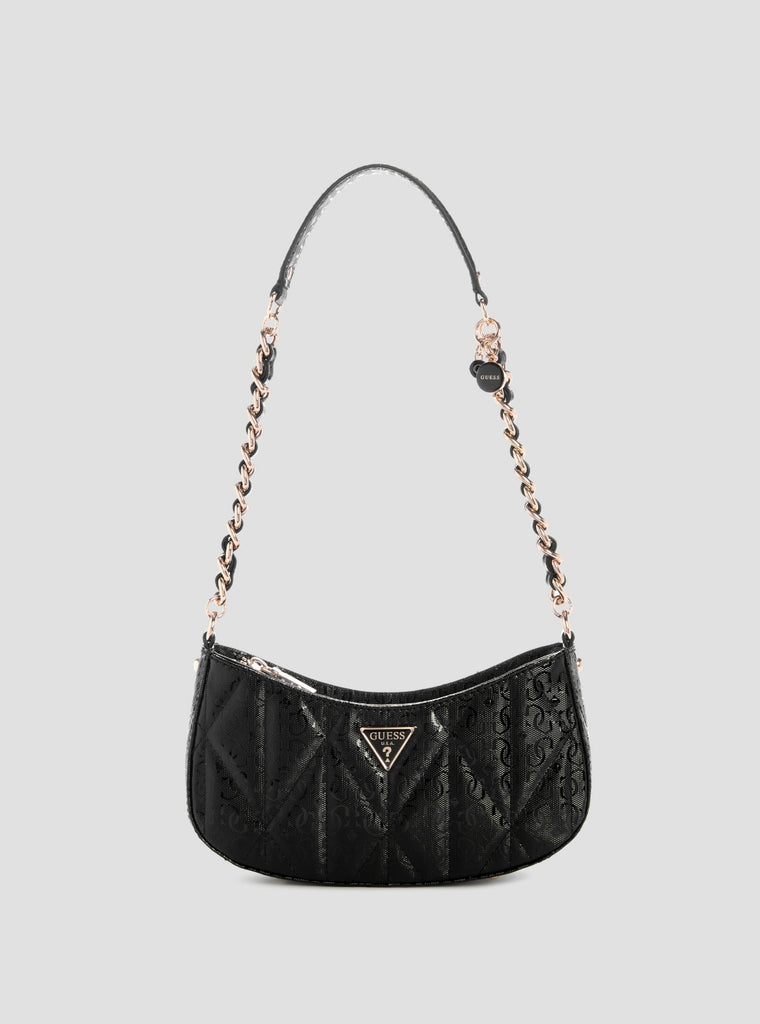 GUESS Aldina Top Zip Shoulder Bag Cream White