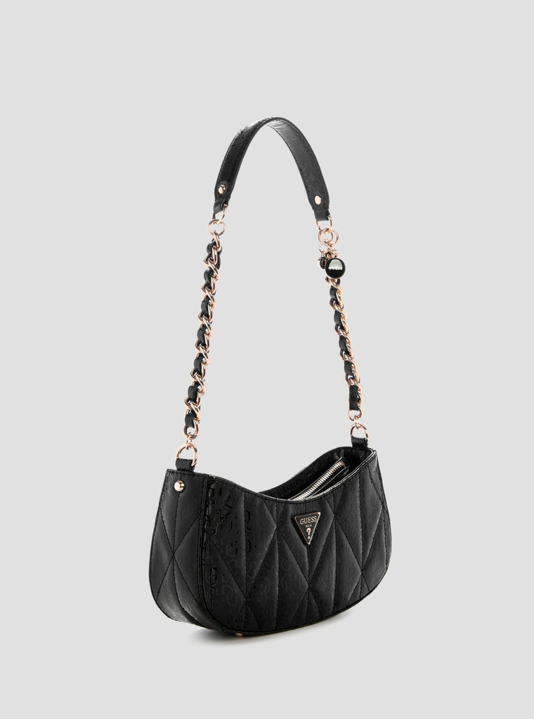GUESS Zalina Mini Top Zip Shoulder Bag Gold