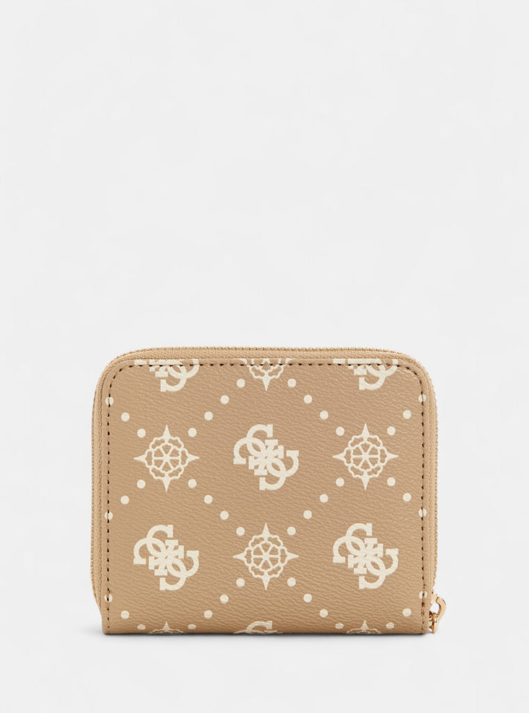 GUESS Portemonnee Laurel SLG Small Zip Around Wallet Cream Logo Crème | bol GUESS Portemonnee Laurel SLG Small Zip Around Wallet Cream Logo Crème | bol