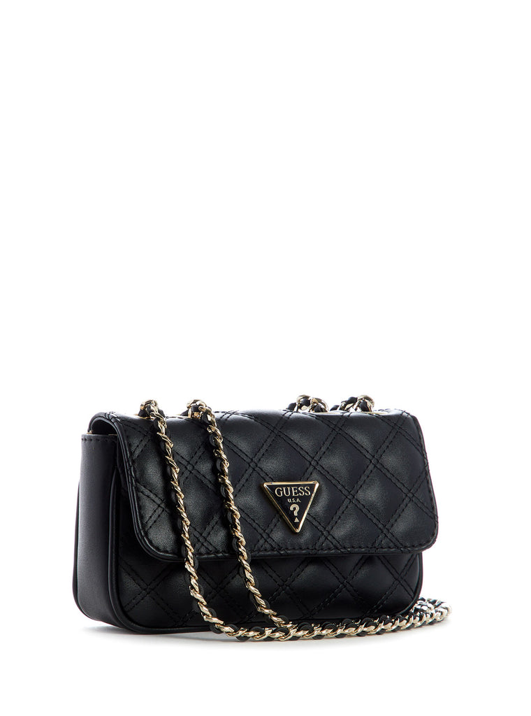 Black Quilted Cessily Micro Mini Crossbody Bag GUESS
