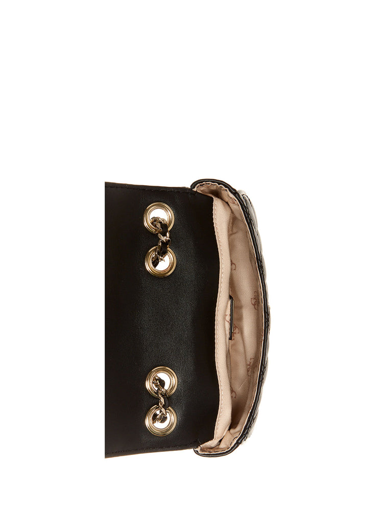 Black Quilted Cessily Micro Mini Crossbody Bag GUESS