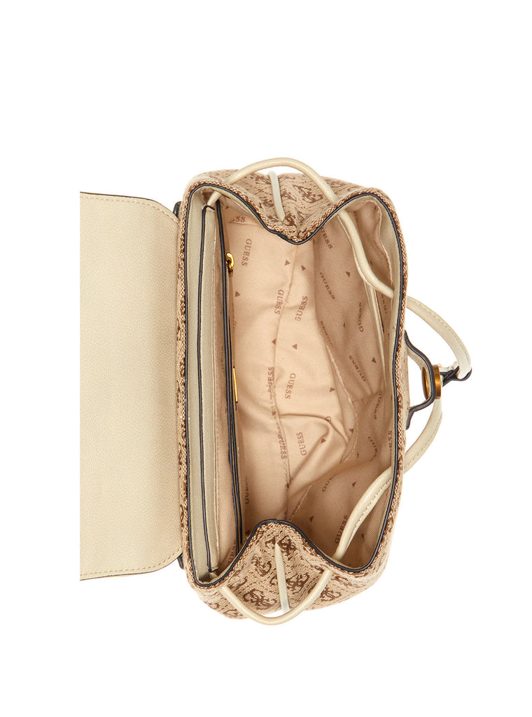 Latte Brown Stone Aviana Backpack GUESS