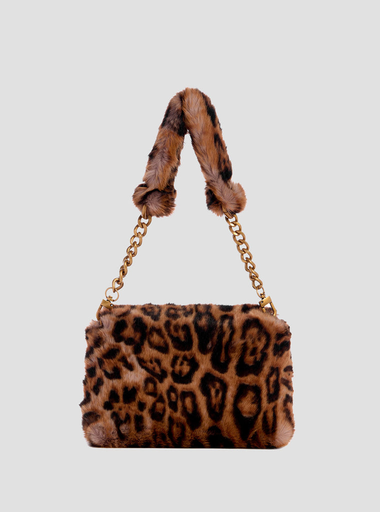 Leopard Print Samia Shoulder Bag GUESS - Main Image