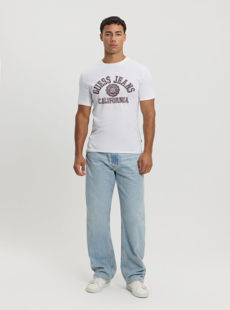 Guess Jeans Bianco Organic Cotton Men's T-Shirt