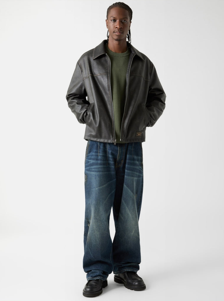 Black Faux-Leather Jacket | GUESS Originals