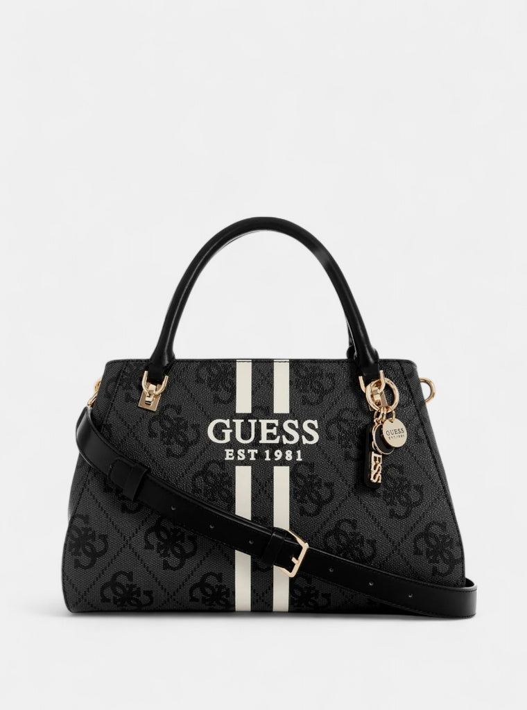 Black Logo Noelle II Luxury Satchel GUESS