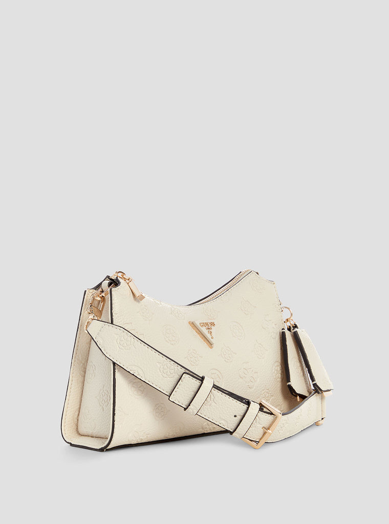 White Cresidia Top Zip Shoulder Bag | GUESS