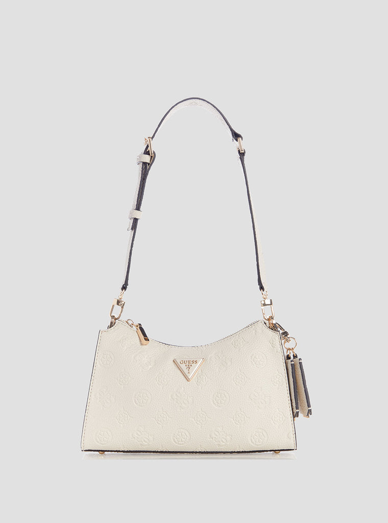 White Cresidia Top Zip Shoulder Bag | GUESS