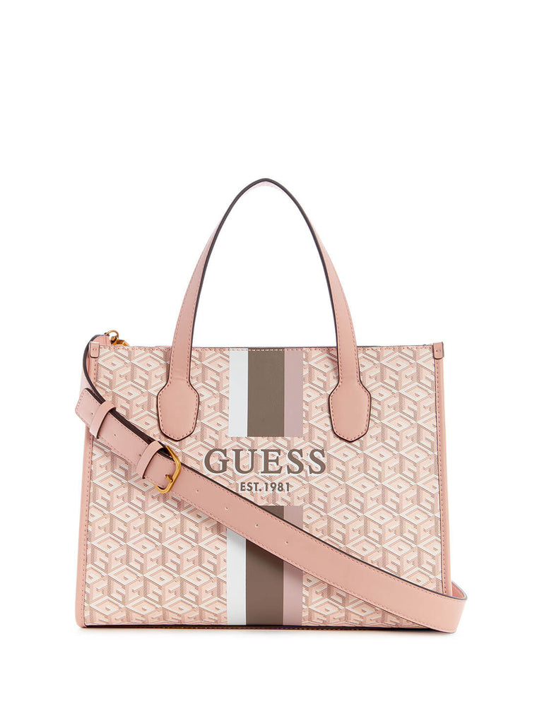 Handbags Guess Travel Bags Australia Pale Pink Silvana Small Tote