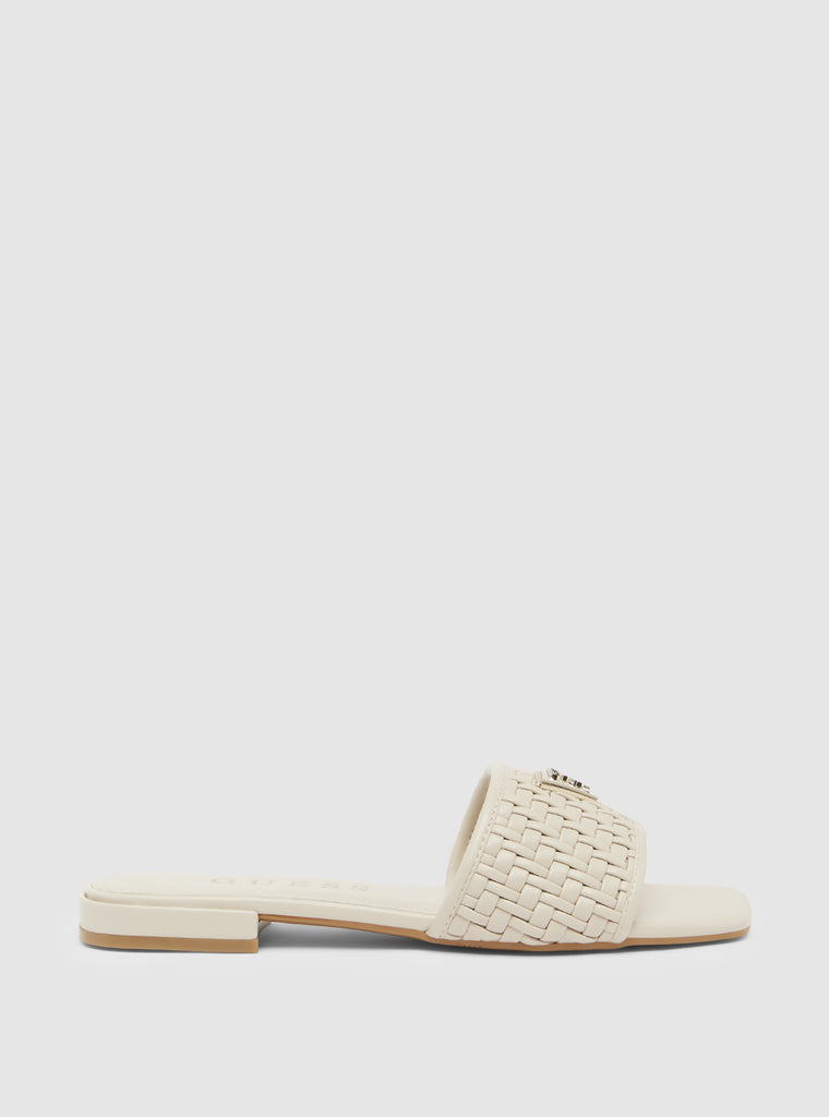 Sandalia Plana GUESS Tamsey Para Mujer - Punta Cuadrada, Texturizada, Cómoda Y Casual