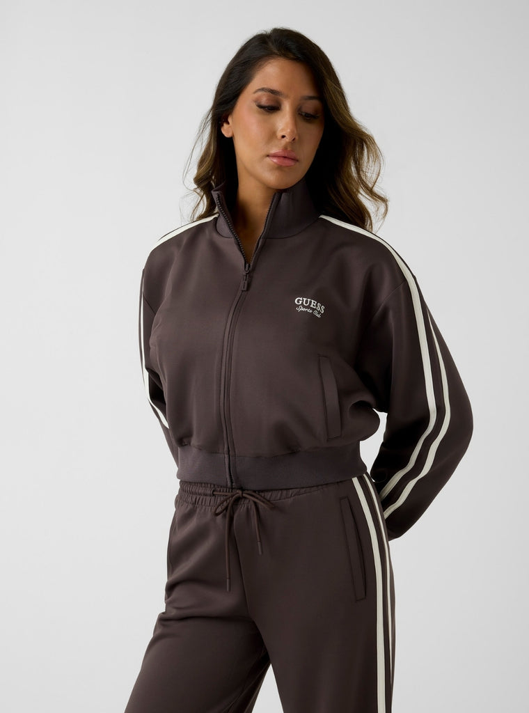 Eco Brown Hoshi Full Zip Sweatshirt | GUESS