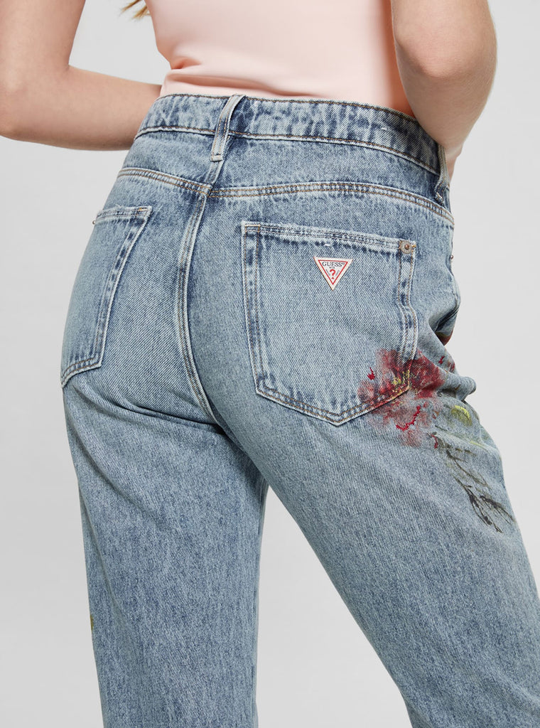 新品 GUESS GIRLY jeans with floral print Guess Floral 新品 GUESS GIRLY jeans with floral print Guess Floral