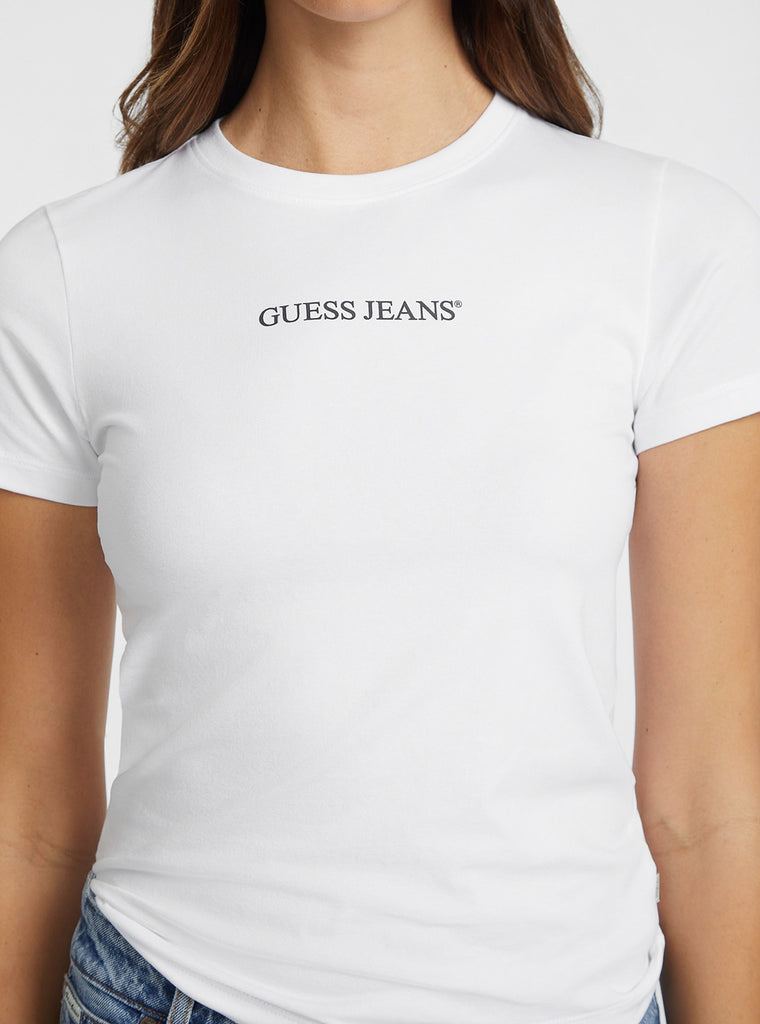 GUESS Men's Basic La Logo Short Sleeve Tee - Classic Logo With Floral Graphic