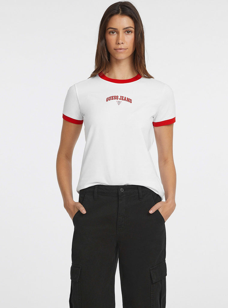 Guess Jeans White Cotton Women's Sweatshirt