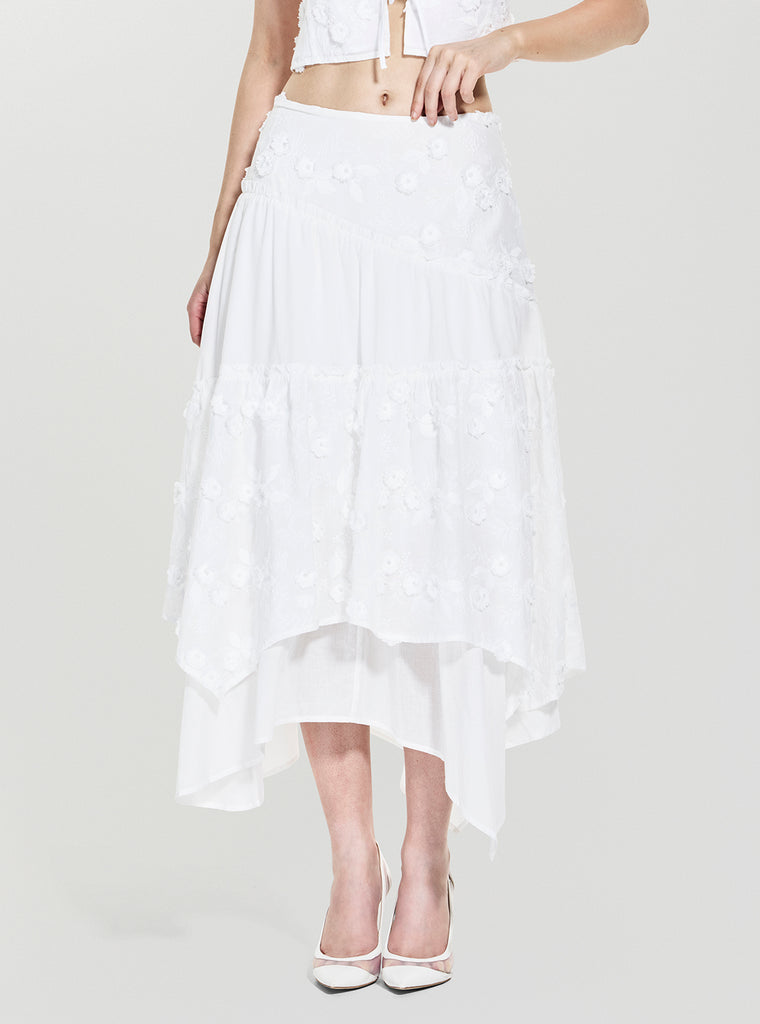 White Zurey Maxi Skirt | GUESS