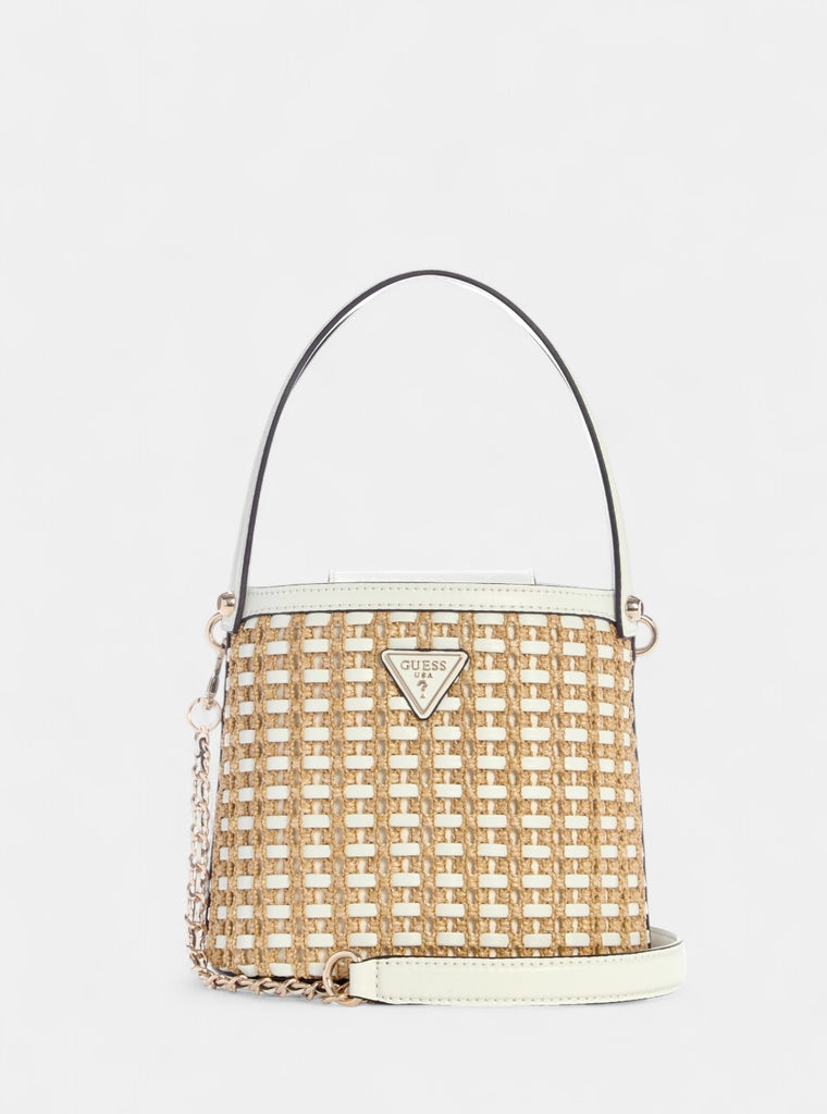 Guess ATALIA MINI TOTE - Sac à main - natural/white/nude