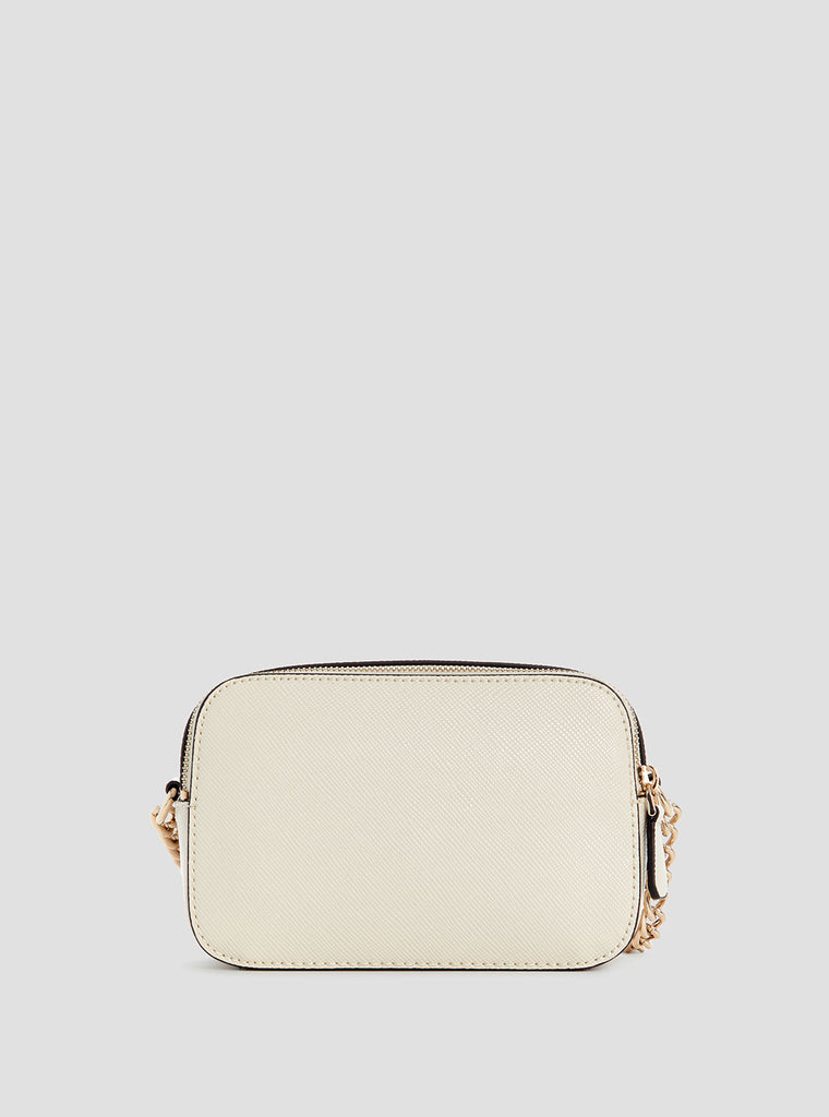 White Noelle Camera Crossbody Bag | GUESS NOELLE Crossbody Flap 