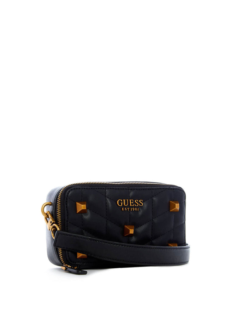Black Brera Studded Mini Crossbody Camera Bag GUESS
