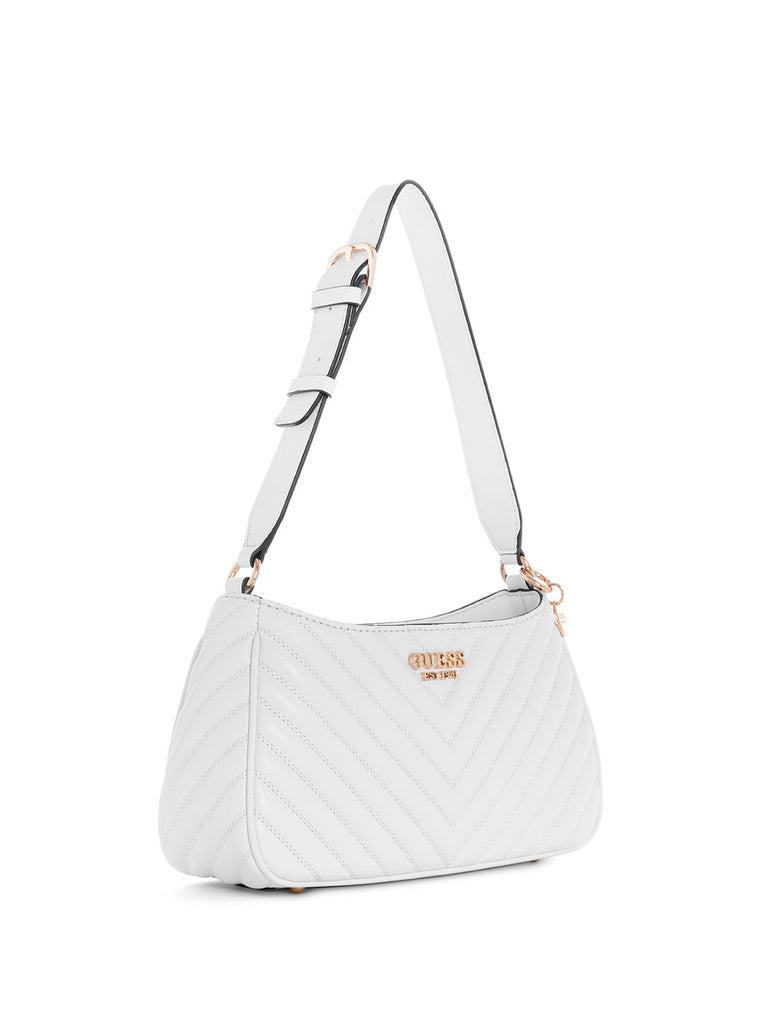 White Keillah Quilted Shoulder Bag GUESS