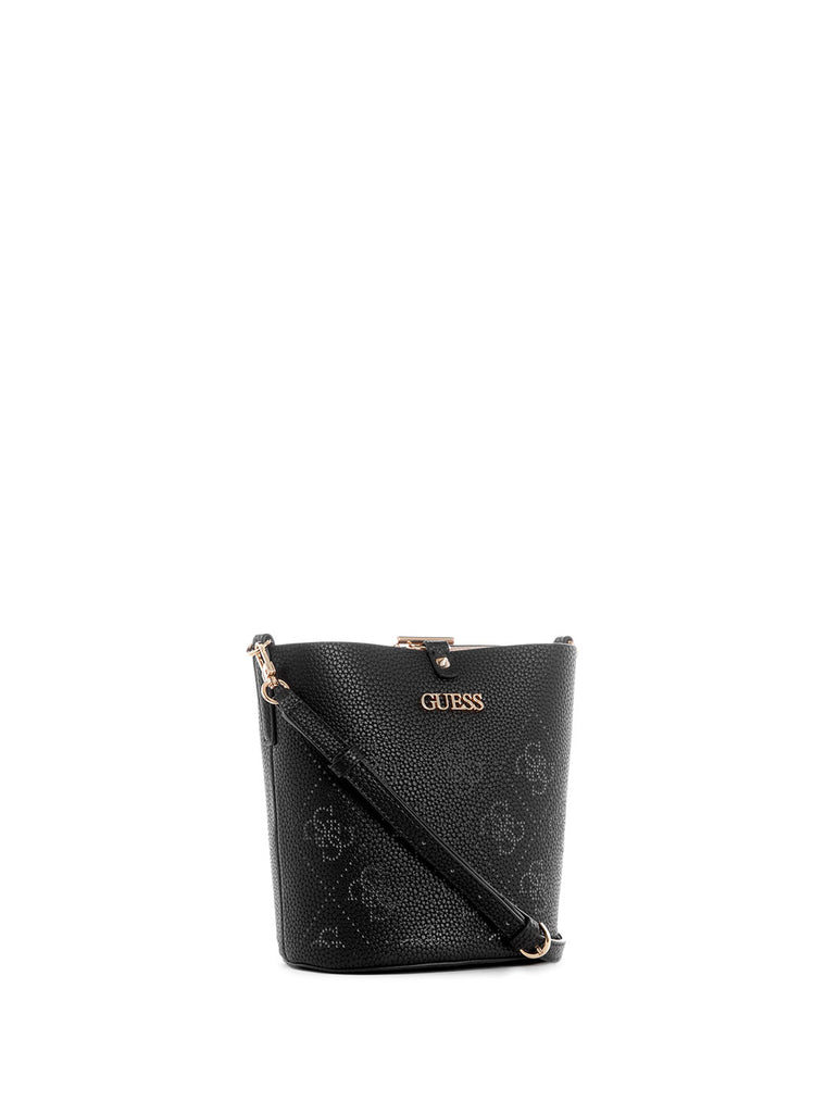 Black Amara Crossbody Bucket Bag GUESS
