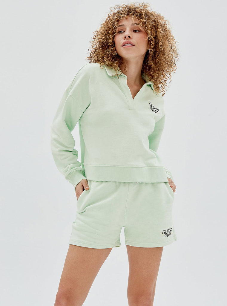 Green guess sale sweatshirt