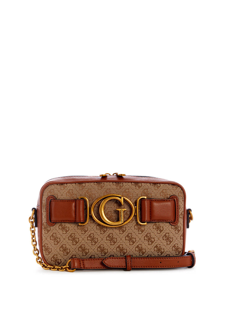 Brown Multi Aviana Crossbody Camera Bag GUESS