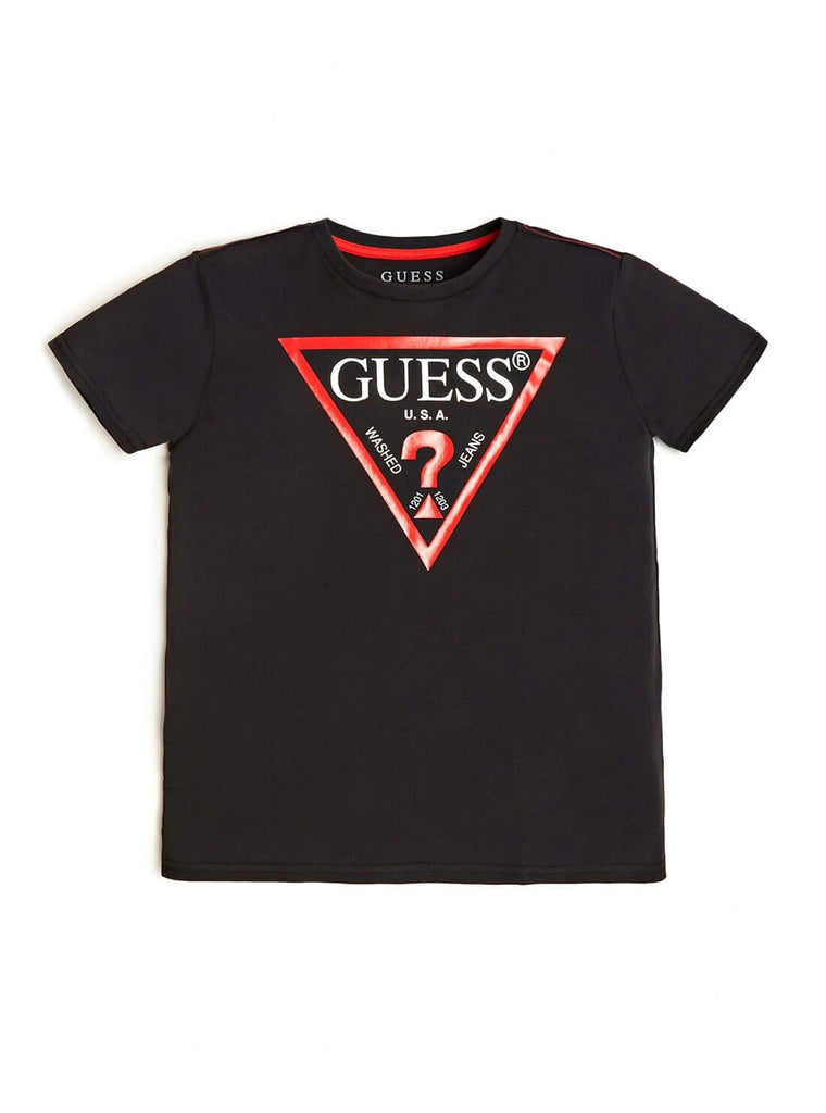 Guess black shop logo tee