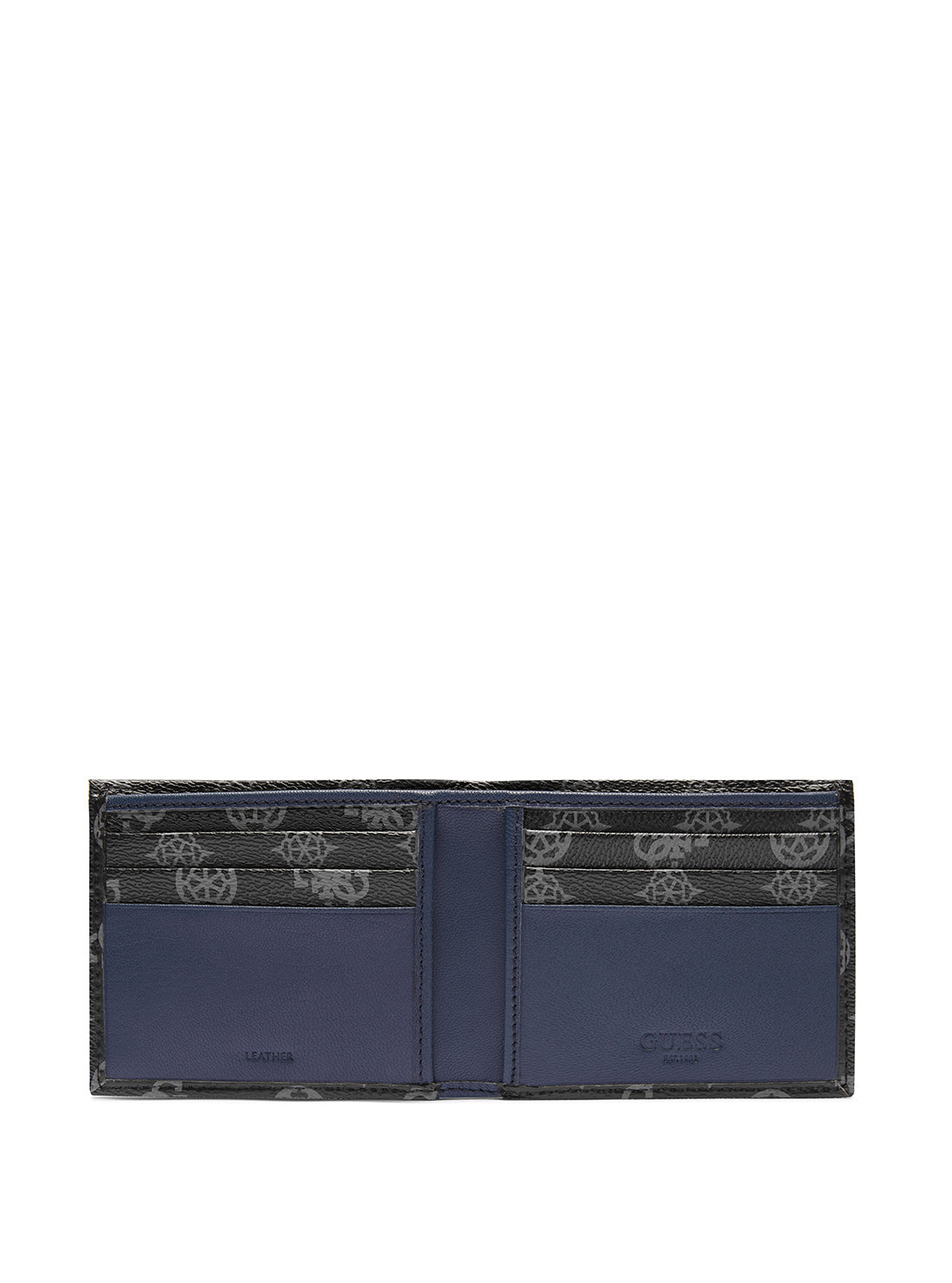 GUESS Mens Wallet Black Logo Slimfold Wallet 31GUE13219 Inside View
