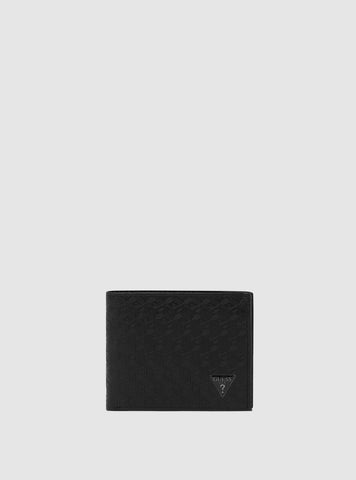 Black Embossed Pattern Wallet