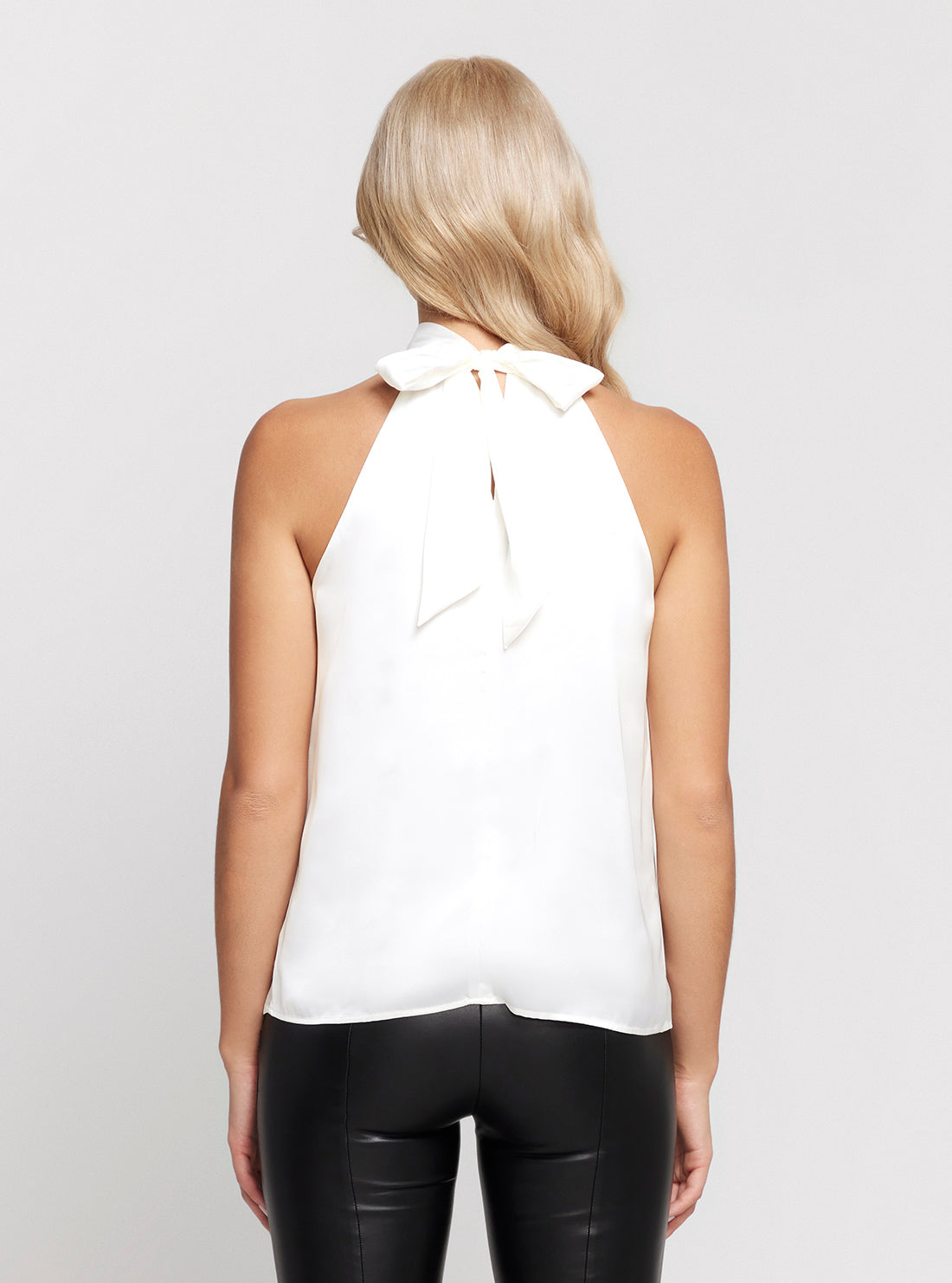 GUESS Marciano White Erika Halter Neck Top back view