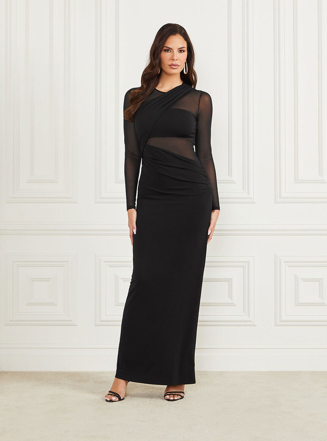 Marciano Black Starstruck Gown | GUESS Women's | Front view
