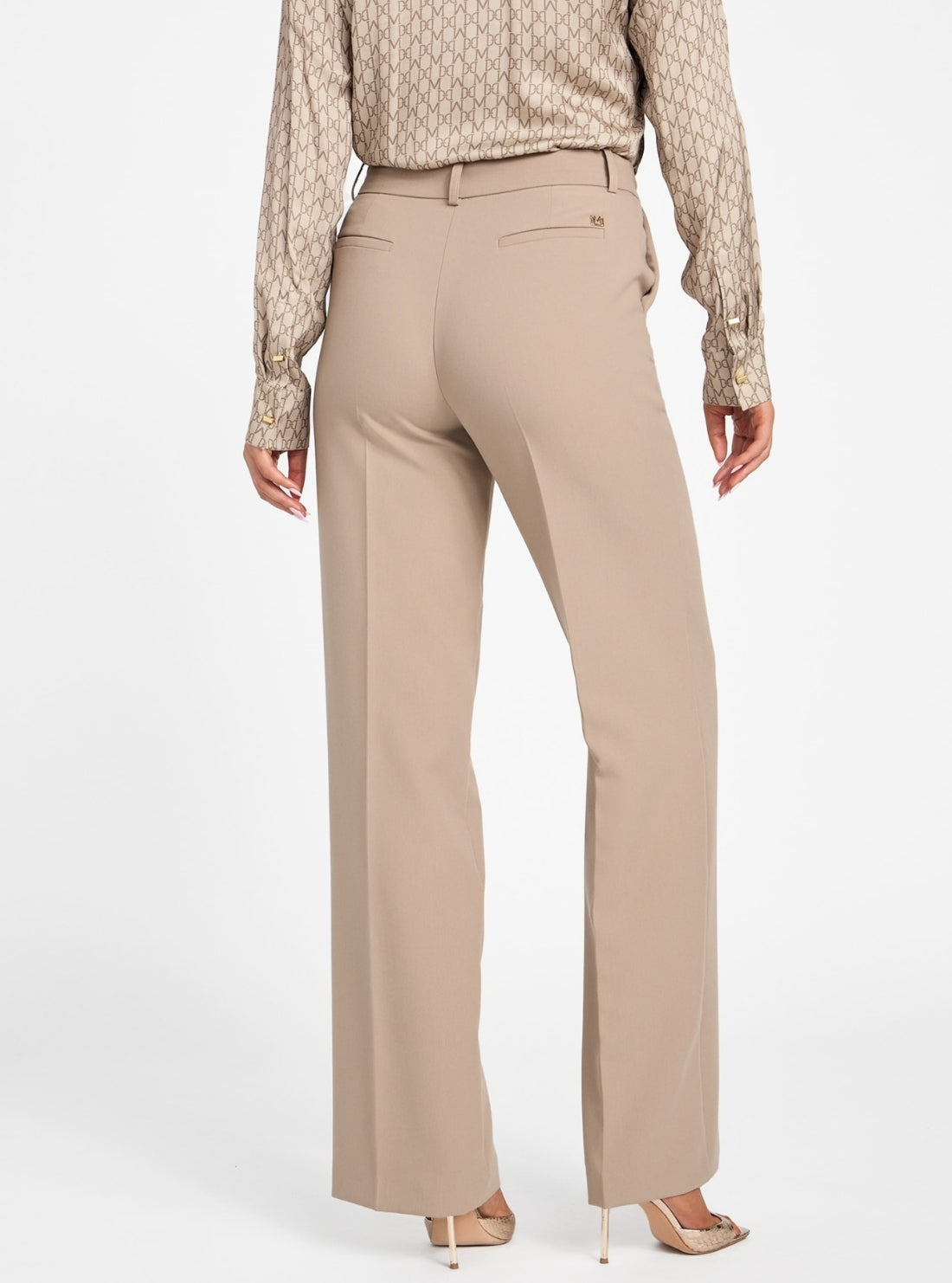 GUESS Marciano Beige Dalia Straight Pant 5BGB017046 Back View