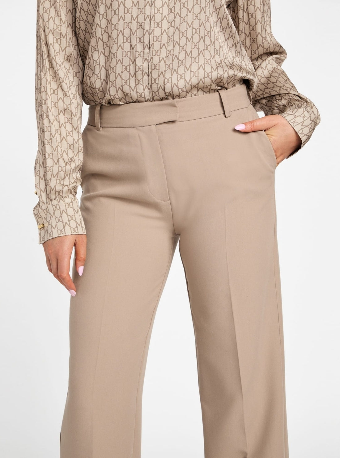 GUESS Marciano Beige Dalia Straight Pant 5BGB017046 Detail View
