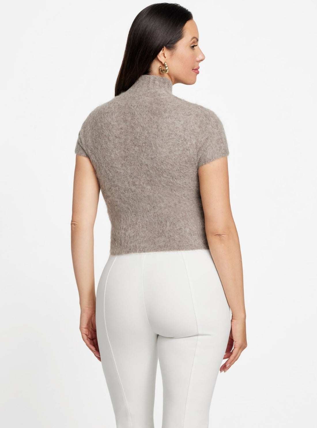GUESS Womens Marciano Beige Agnes Sweater Top 5BGR105794Z Back View