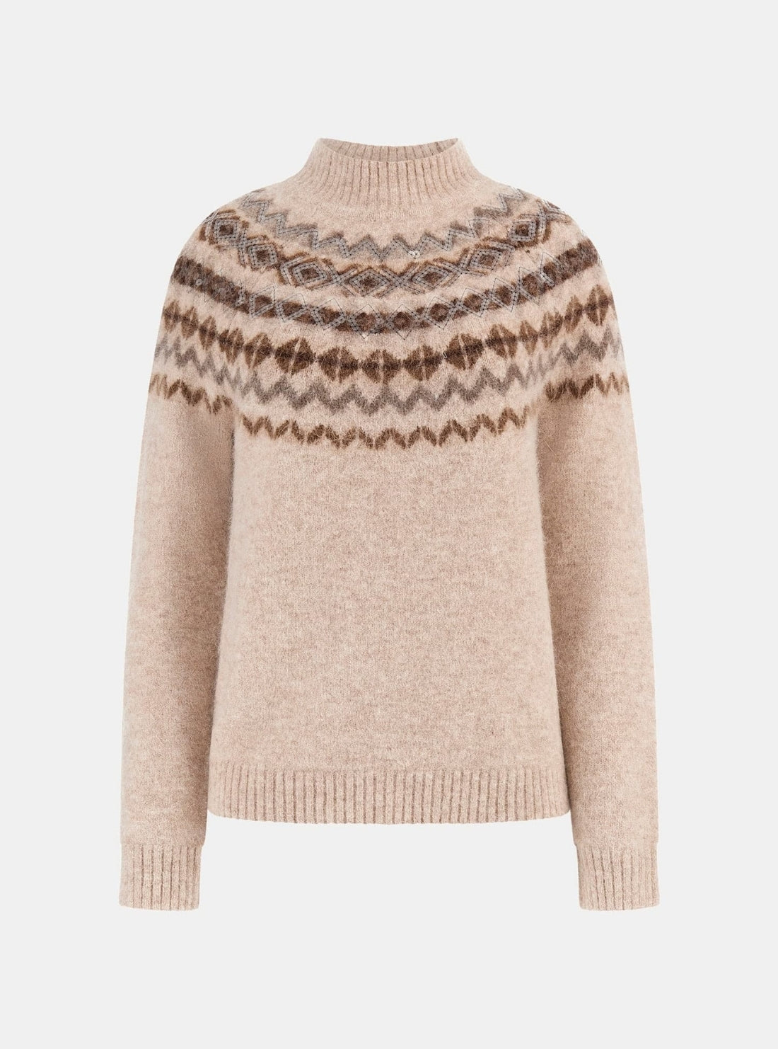GUESS Marciano Beige Akilah Sweater Top 5BGR135786Z Detail View