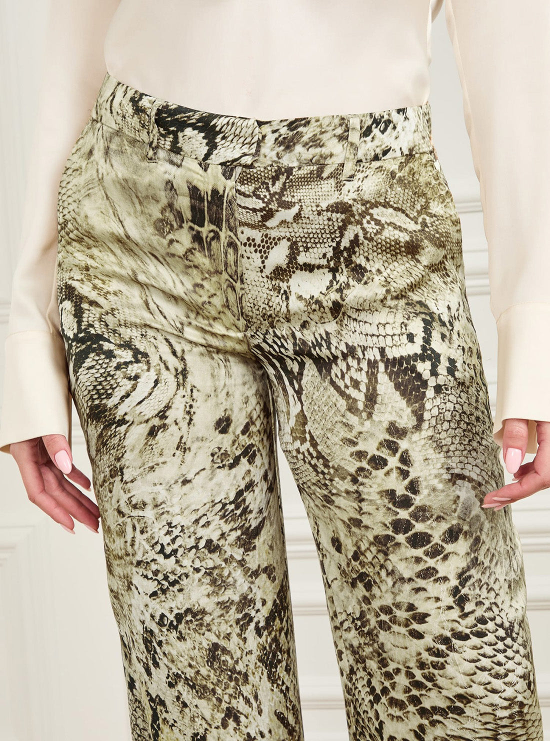 GUESS Marciano Skin Print Giselle Straight Pant 5GGB017298A Detail View