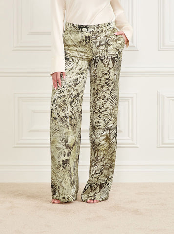 GUESS Marciano Skin Print Giselle Straight Pant 5GGB017298A Front View