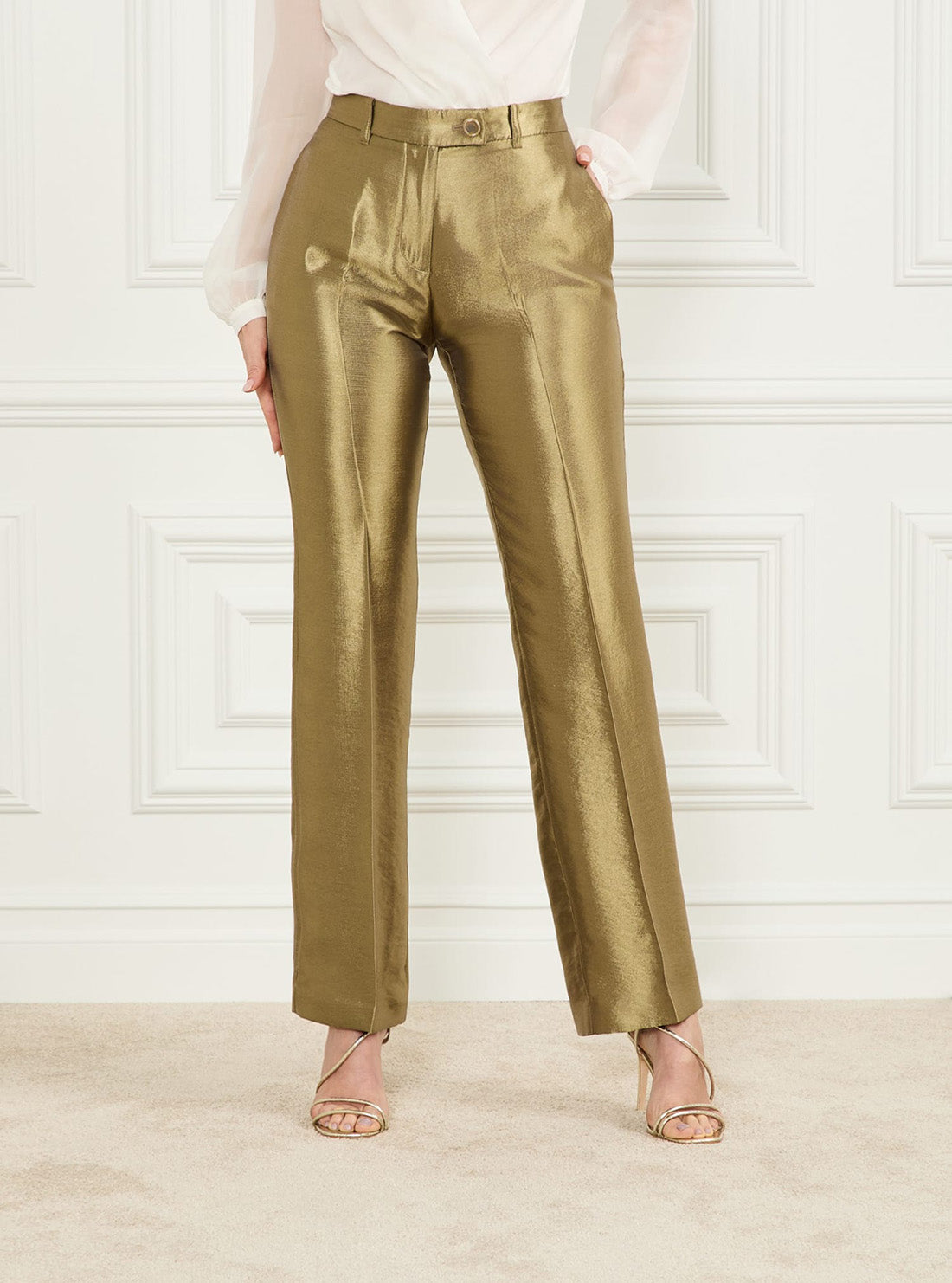 GUESS Marciano Gold Milla Pant 5GGB187312A Front View_2