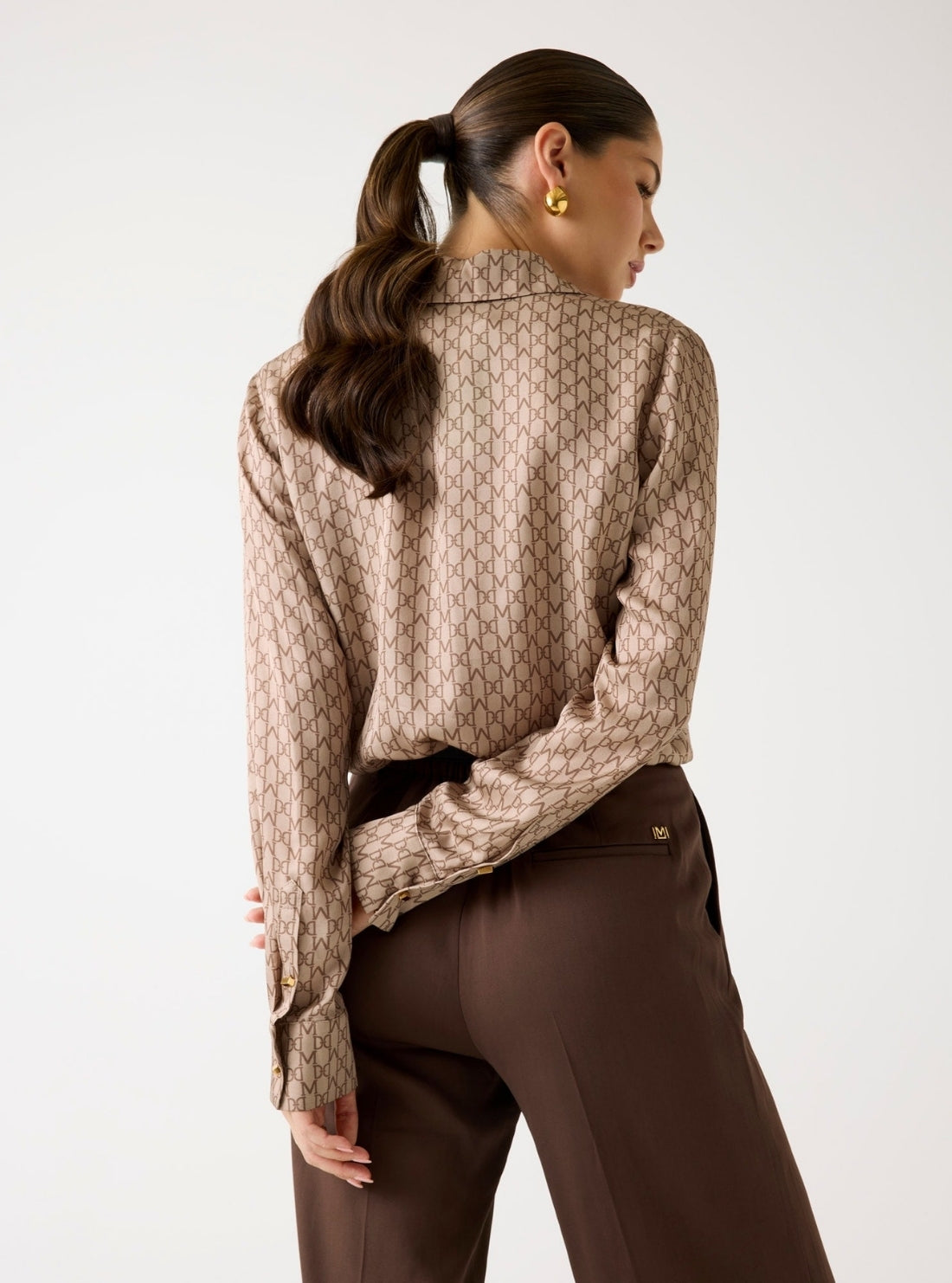 GUESS Eco Marciano Beige Melissa Logo Shirt 5GGH327298A Back View