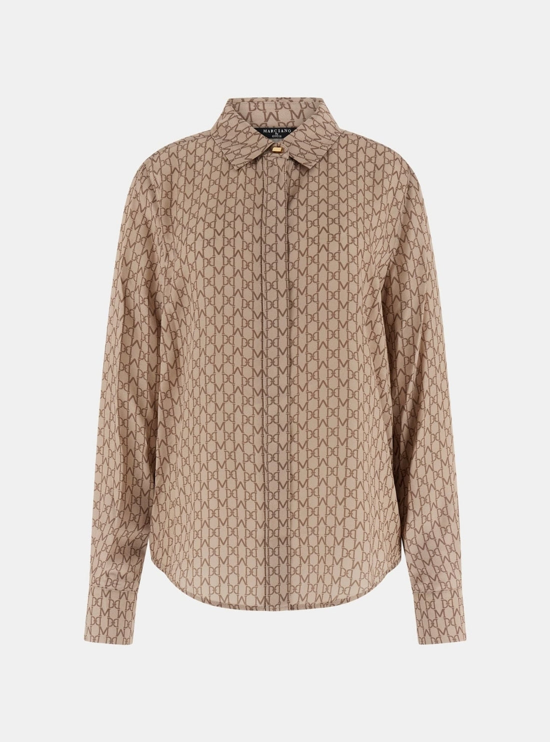 GUESS Eco Marciano Beige Melissa Logo Shirt 5GGH327298A Flatlay