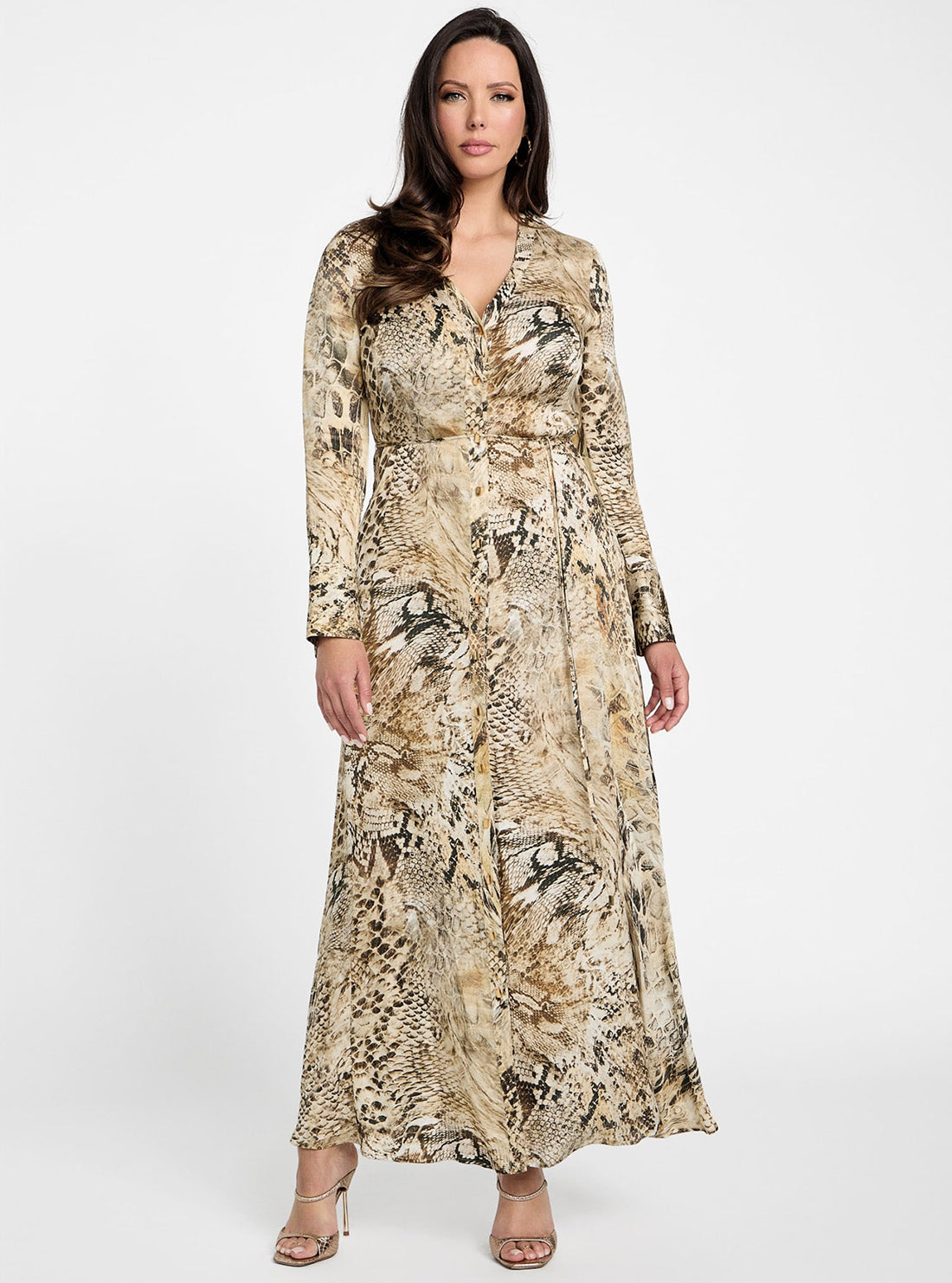 Marciano Women's Skin Print Giselle Maxi Dress 5GGK087298A Front View