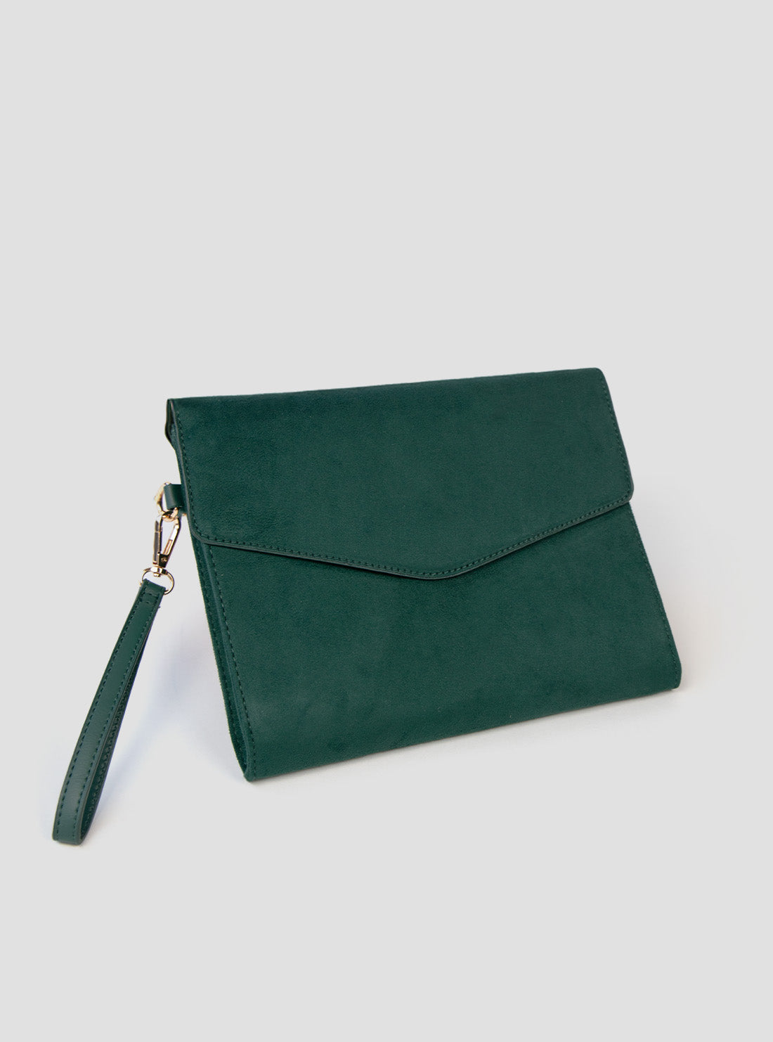GUESS Womens Green Suede Wristlet | Gift With Purchase