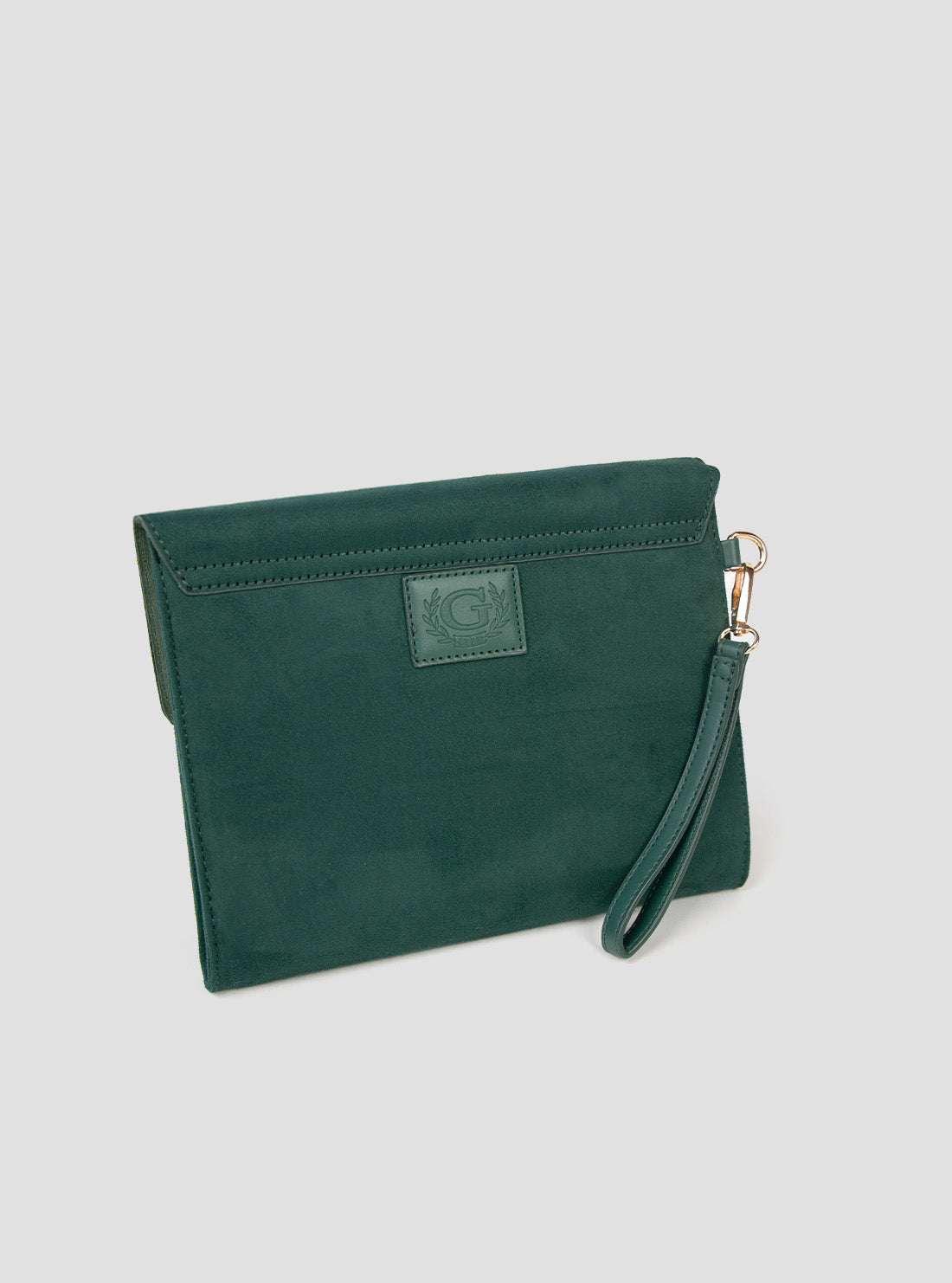 GUESS Womens Green Suede Wristlet | Gift With Purchase_3
