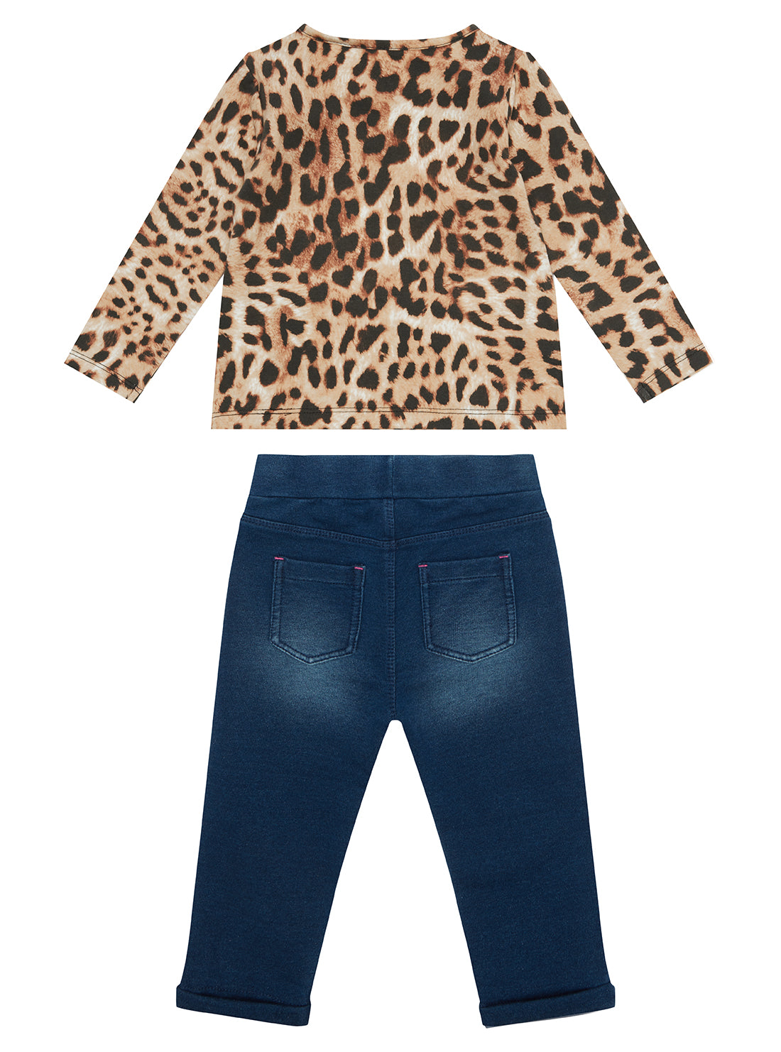 Leopard Print Top and Knit Pants Set (2-7)
