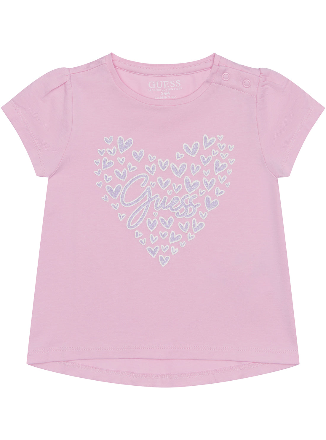 GUESS Pink Short Sleeve T-Shirt (3-18M) front view